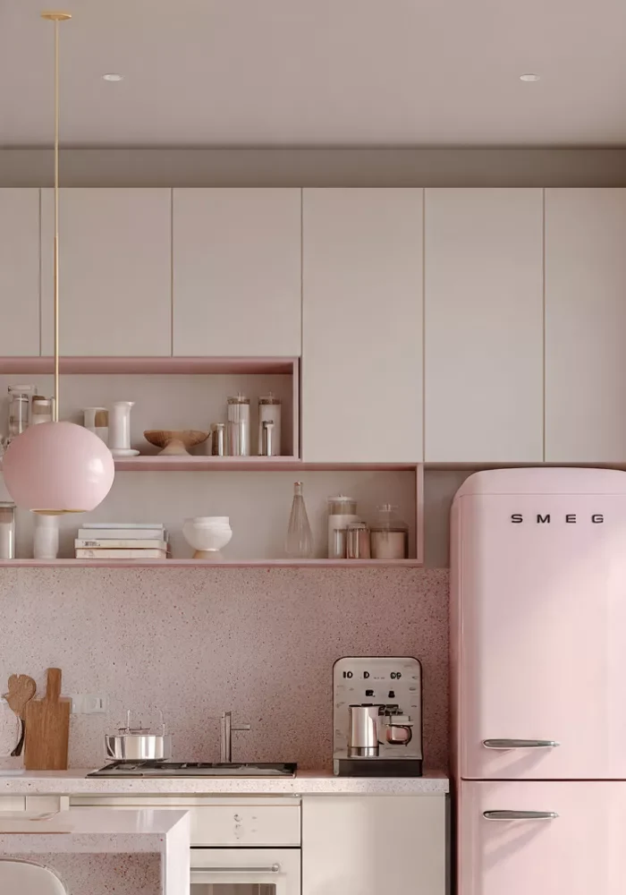 15 Modern Pink Kitchen Makeover Ideas You’ll Love