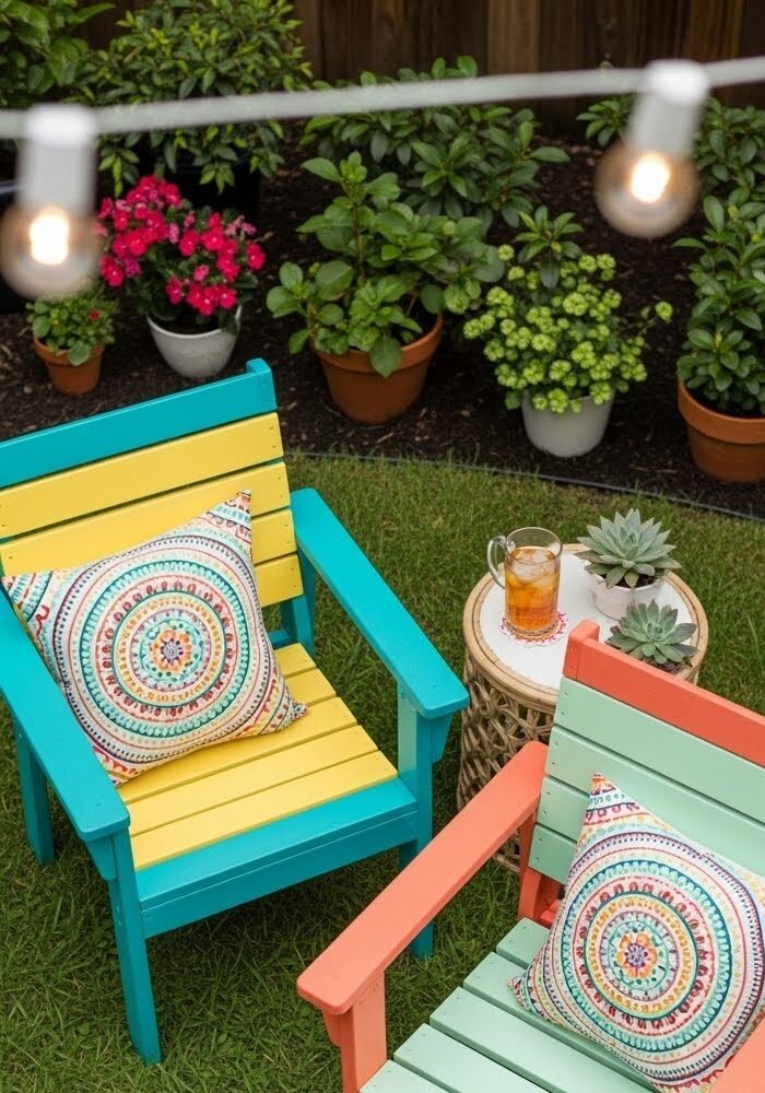 18 Color Ideas to Paint Backyard Chairs and Make Them Pop