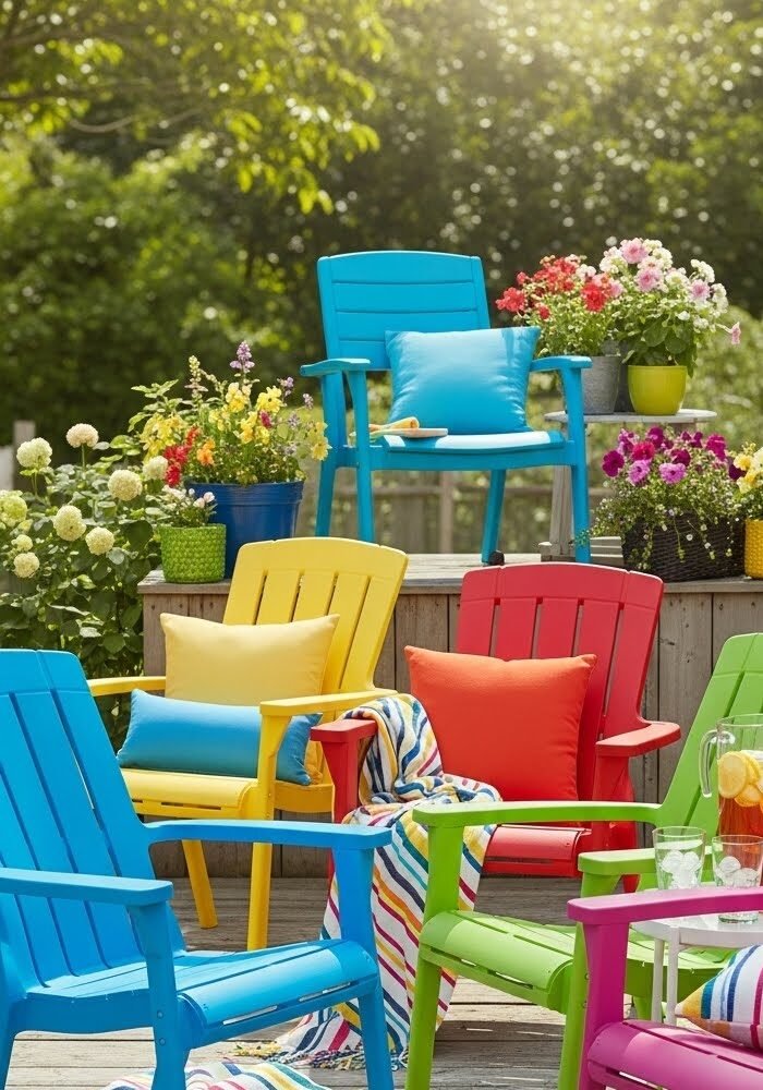 15 Colorful Backyard Chair Ideas on a Budget