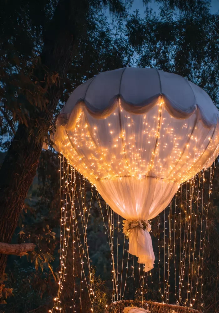 14 DIY Valentine Backyard Decor with Balloons & Lights