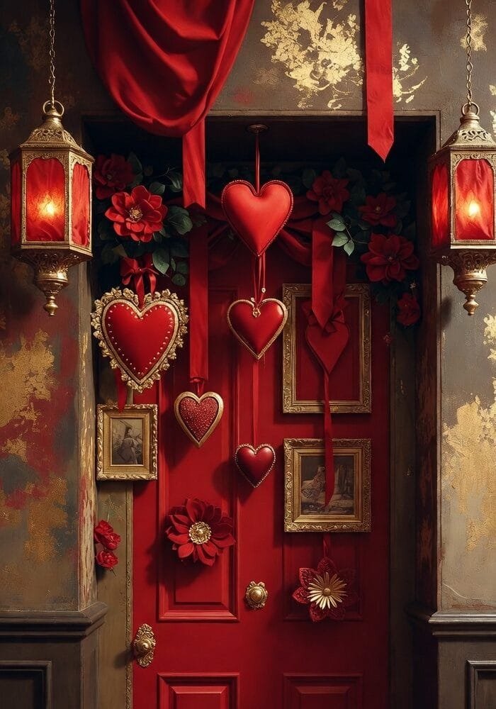 14 Romantic Red Door Decor Ideas for Valentine’s Day