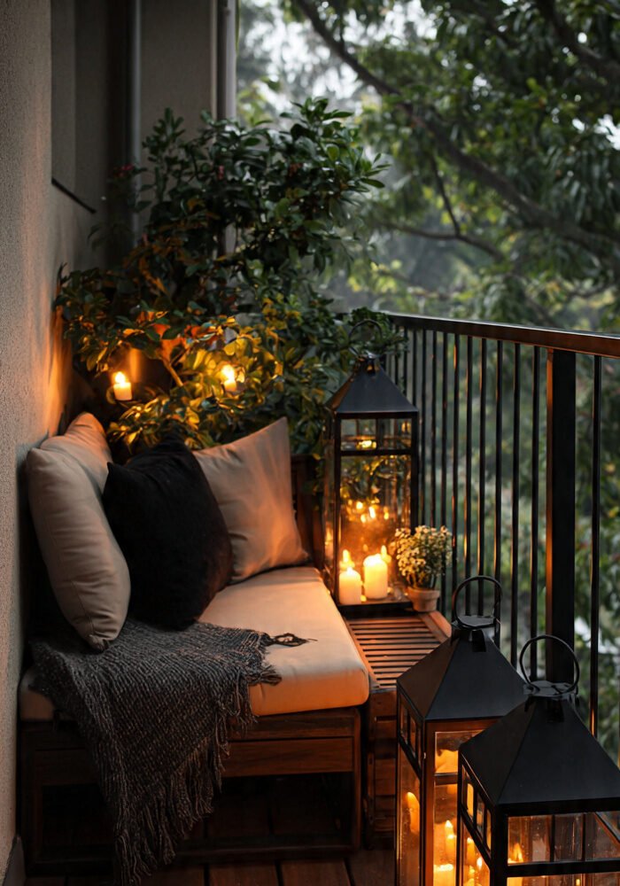 16 Black Balcony Furniture & Styling Ideas