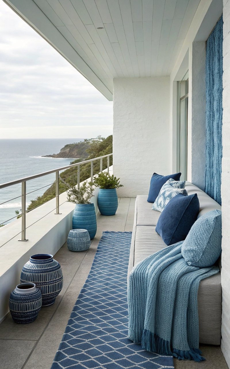 15 Blue Balcony Decor Ideas for a Calm Coastal Vibe