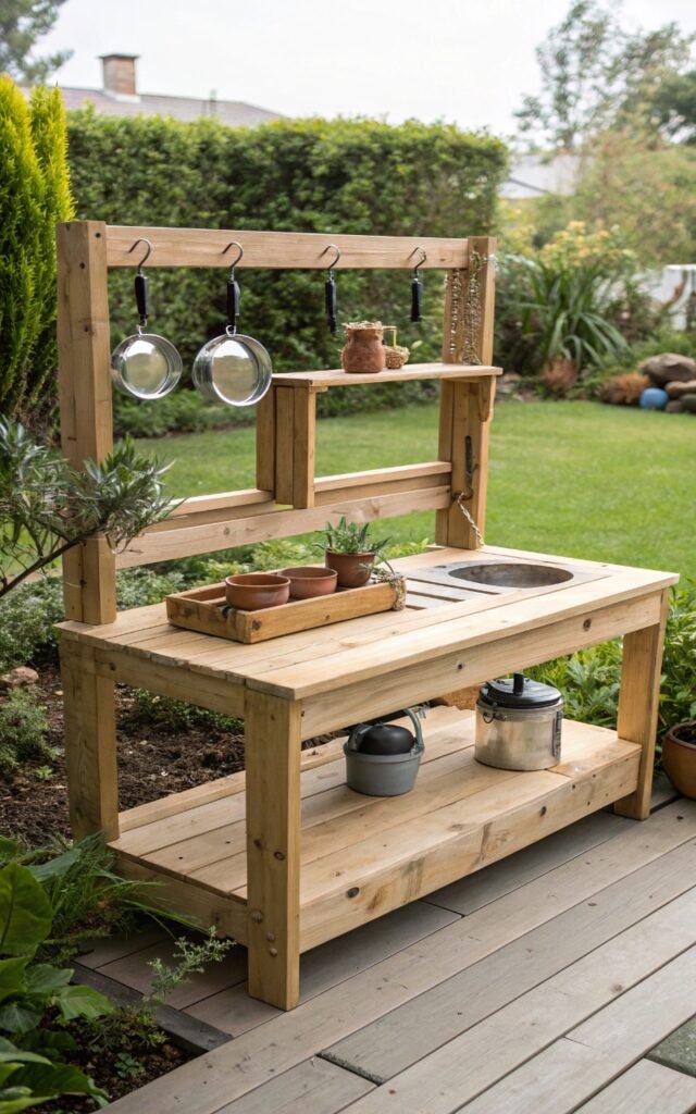 16 Handmade Pallet Mud Kitchen Ideas for Kids Garden