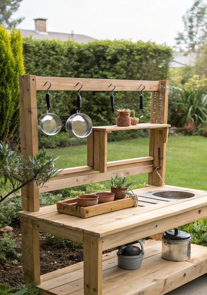 16 Handmade Pallet Mud Kitchen Ideas for Kids Garden