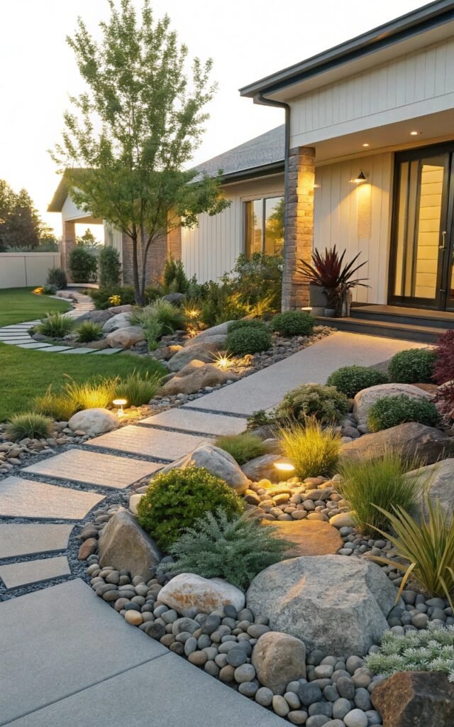 14 Easy No Grass Front Yard Ideas You Can Copy