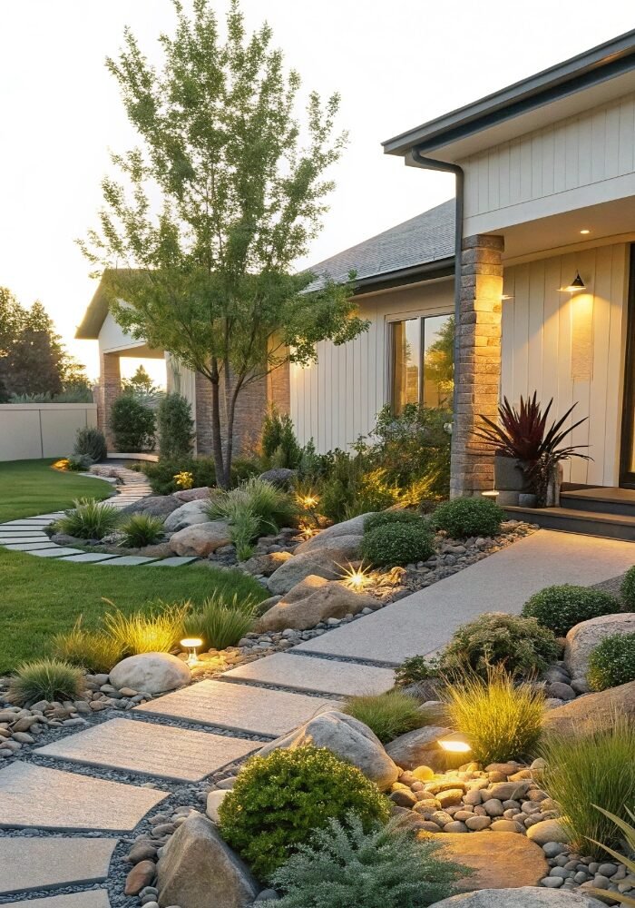 14 Easy No Grass Front Yard Ideas You Can Copy