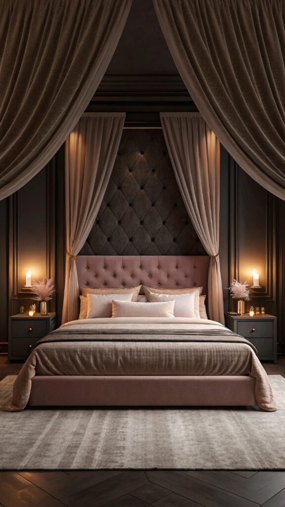 14 Aesthetic Dark Feminine Bedroom Ideas with Luxe Vibes