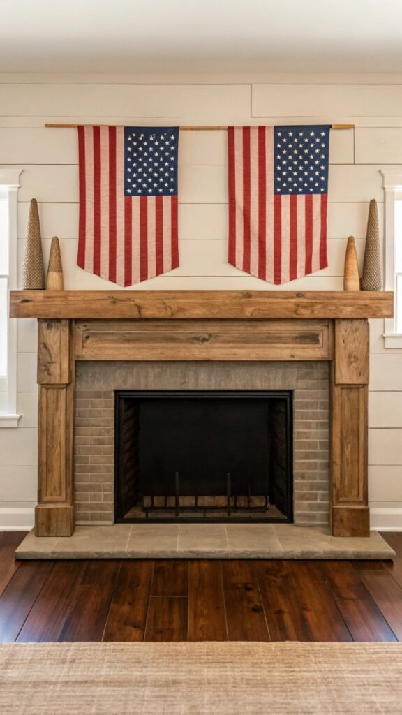 14 Rustic 4th Of July Mantel Ideas With Farmhouse Charm