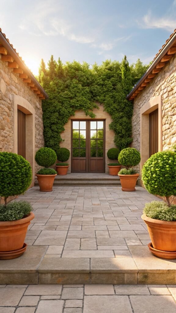 16 French Inspired Courtyard Garden Ideas That Feel Peaceful