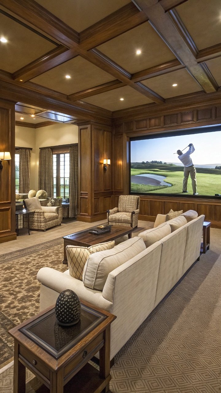 15 Modern Golf Simulator Room Ideas with High-End Appeal