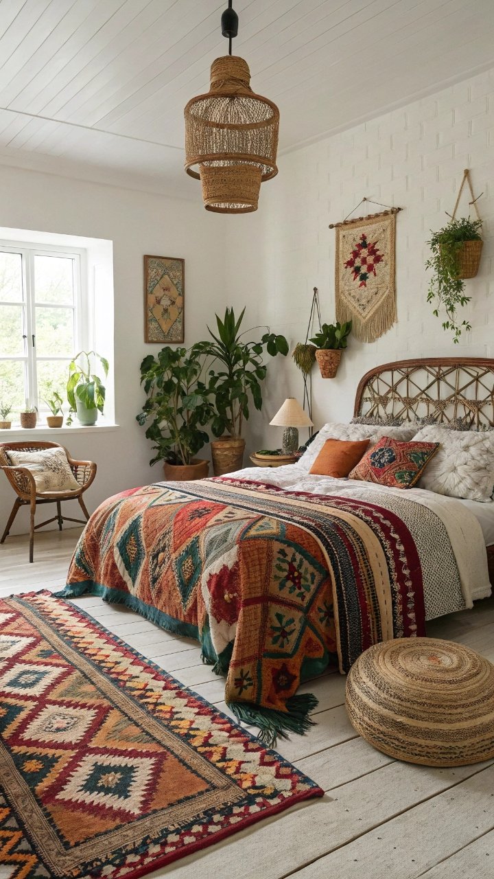 13 Vibrant Colorful Boho Bedroom Ideas Bursting with Personality