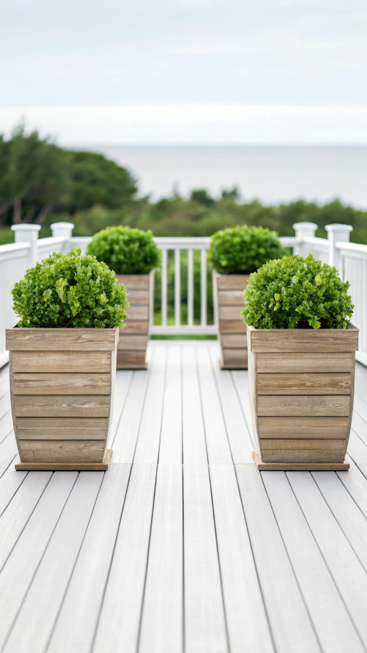 15 White Deck Ideas With Wood Accents for Warm Contrast