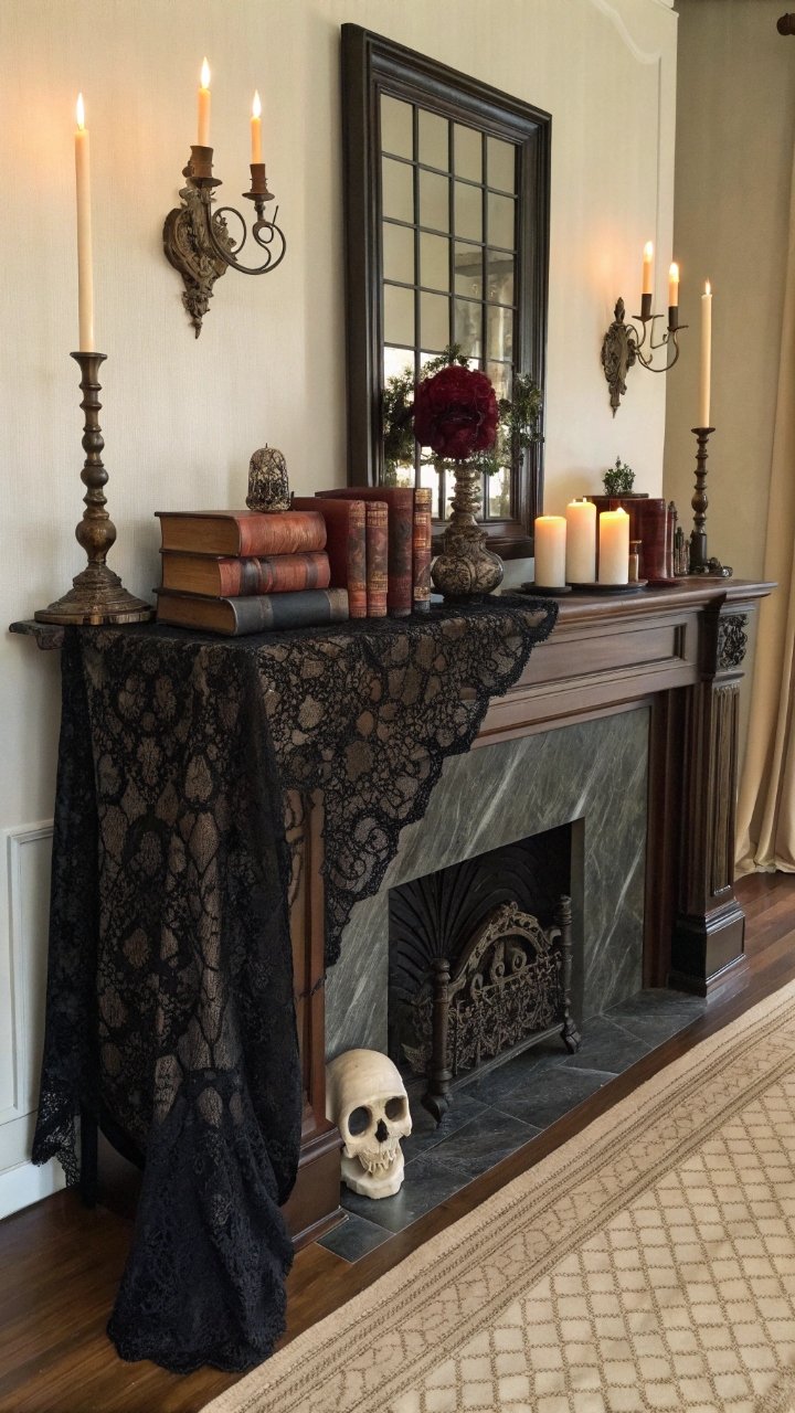 13 Creepy Gothic Halloween Decoration Ideas with Candlelit Charm