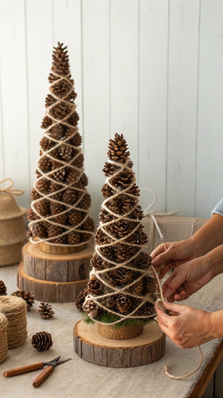 13 Rustic Pine Cone Christmas Tree DIY Ideas with Natural Charm