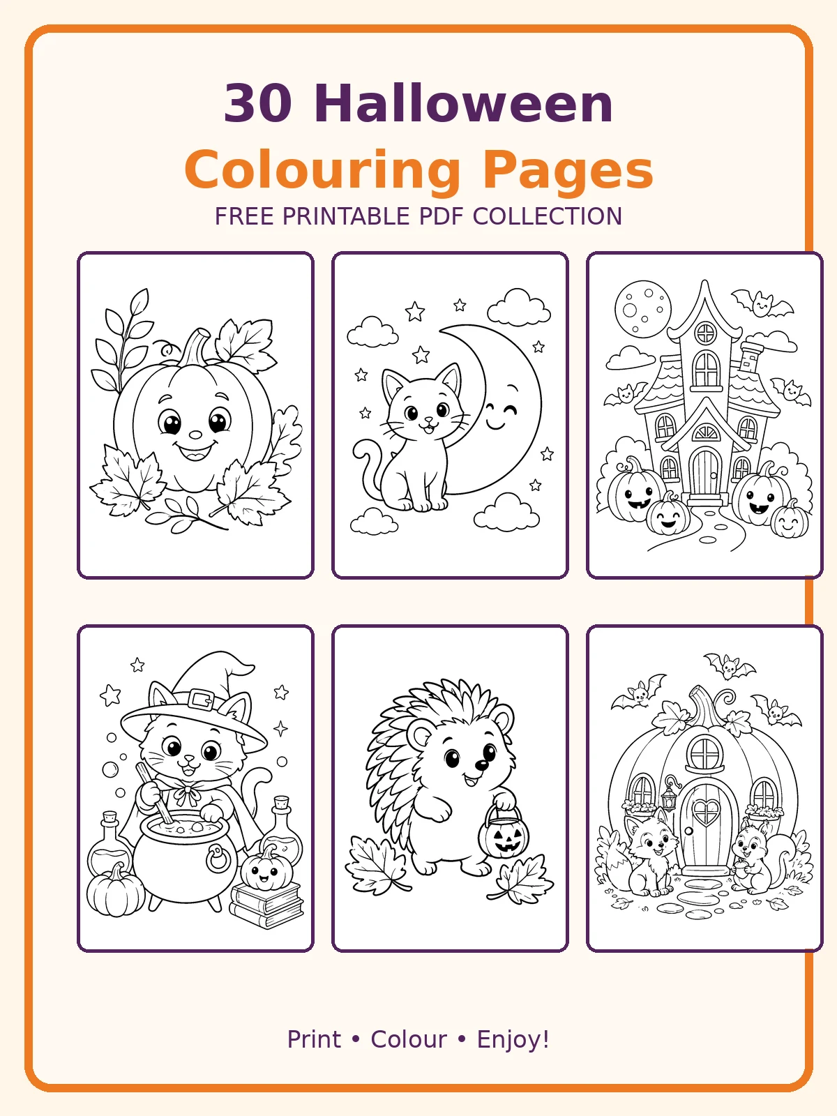 30 Halloween Colouring Pages