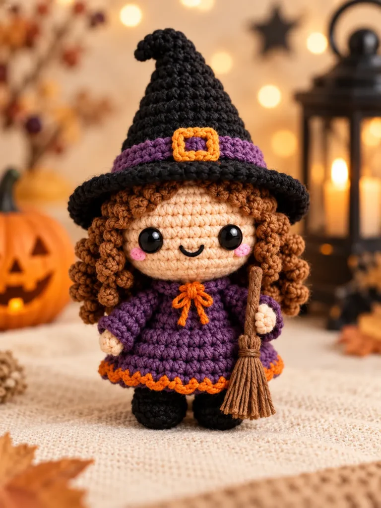 Lila the Little Witch Buddy Amigurumi: Free Crochet Pattern